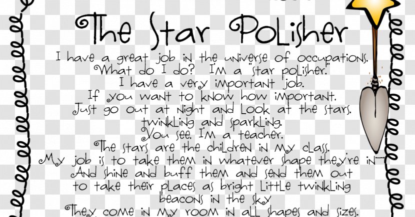 Poetry Star Paper Writing Teacher Transparent PNG