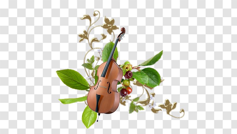 Violin Flower Musical Instruments - Watercolor Transparent PNG