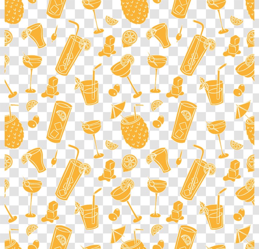 Drink ArtWorks - Commodity - Hand Drawn Seamless Background Vector Summer Drinks Transparent PNG