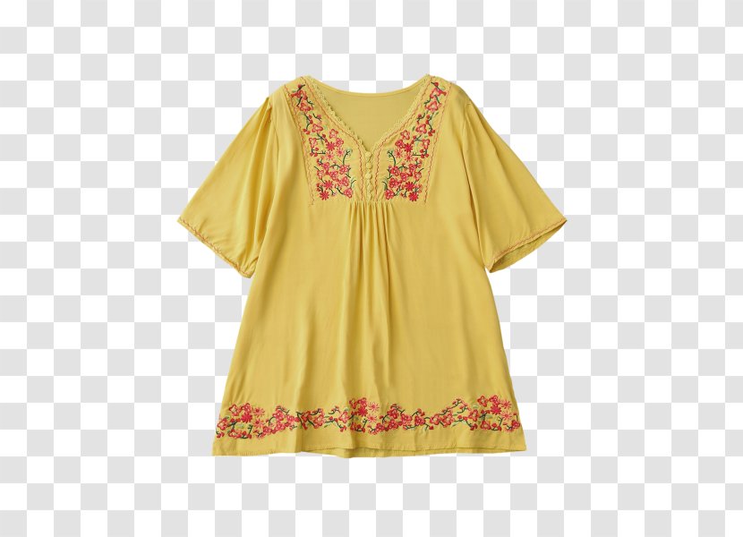 Blouse Sleeve T-shirt Clothing - Yellow Wedge Tennis Shoes For Women Transparent PNG