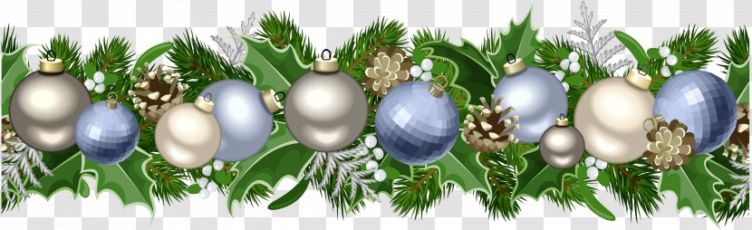 Christmas Ornament Garland Clip Art - Deco Picture Transparent PNG