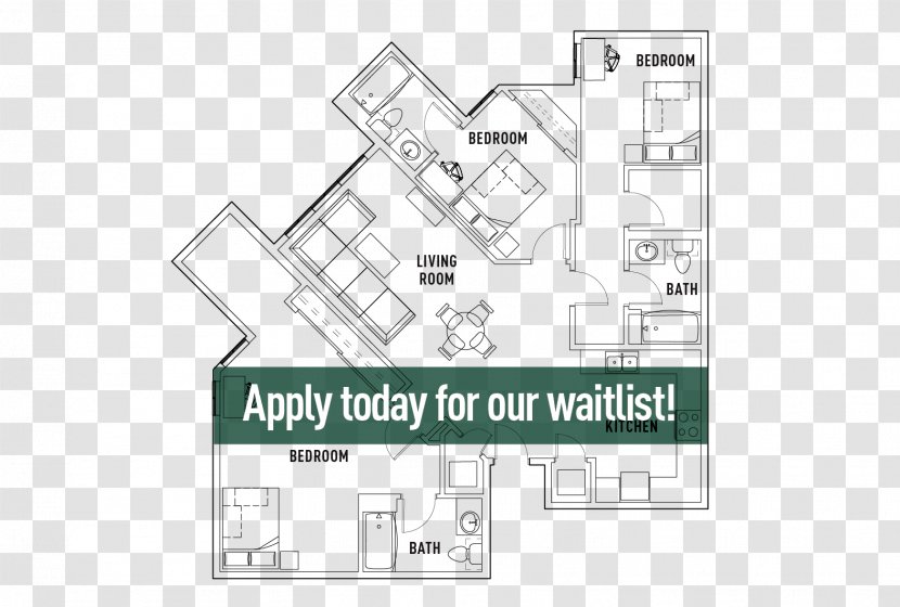 Floor Plan 2125 Franklin House Bed Bathroom Transparent PNG