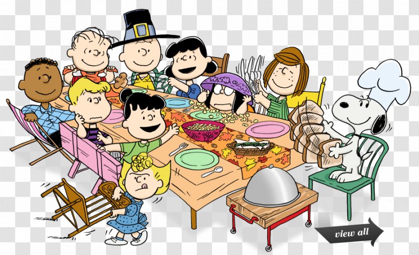 Snoopy Charlie Brown Thanksgiving Peanuts - Drawing - Dine Together Transparent PNG