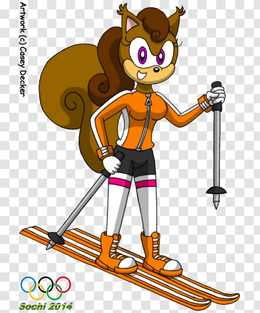 2014 Winter Olympics Human Behavior Sporting Goods Clip Art - Amy The Squirrel Transparent PNG
