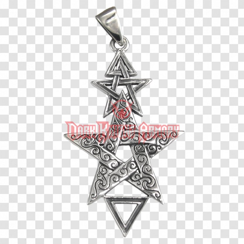 Locket Charms & Pendants Pentacle Wicca Silver - Body Jewellery Transparent PNG
