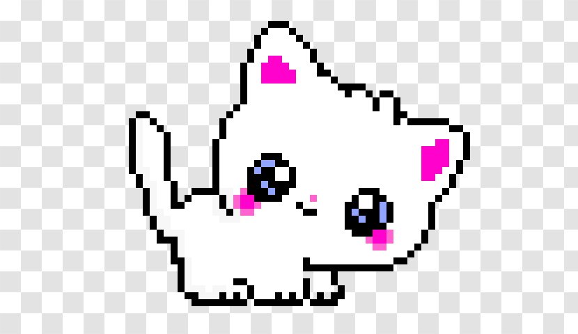 Kitten Cat Pixel Art Cross-stitch Bead - Text Transparent PNG