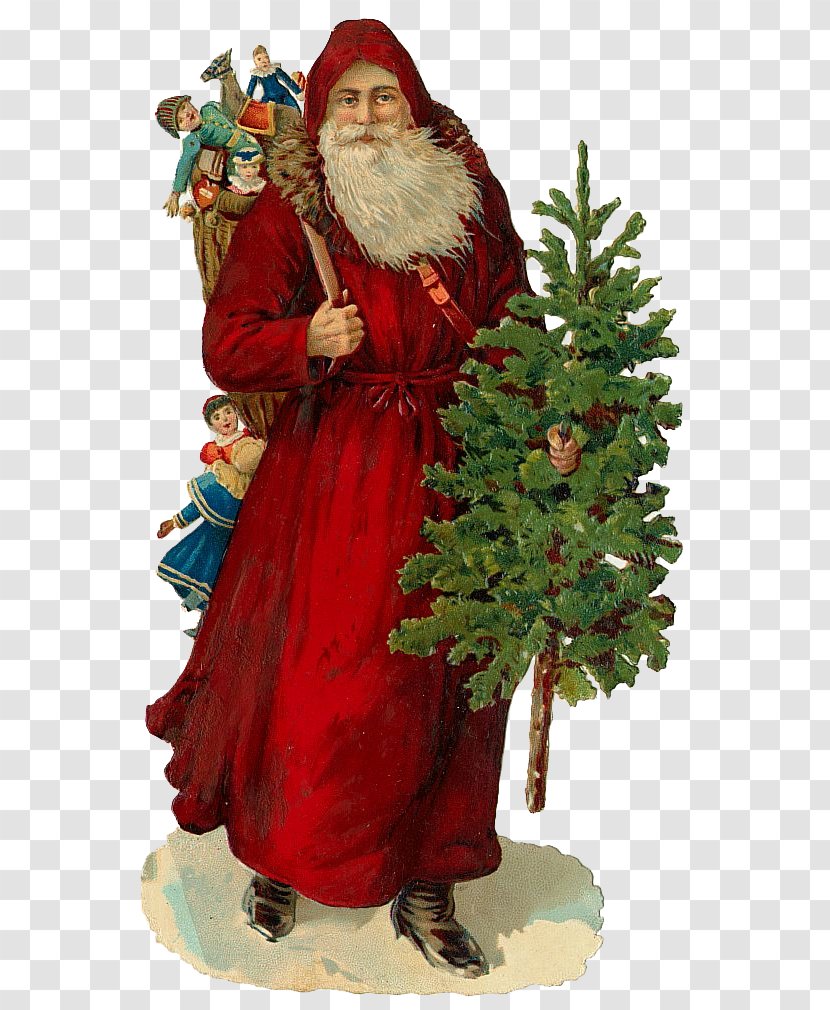 Santa Claus Victorian Era Father Christmas Saint Nicholas - Sticker Transparent PNG