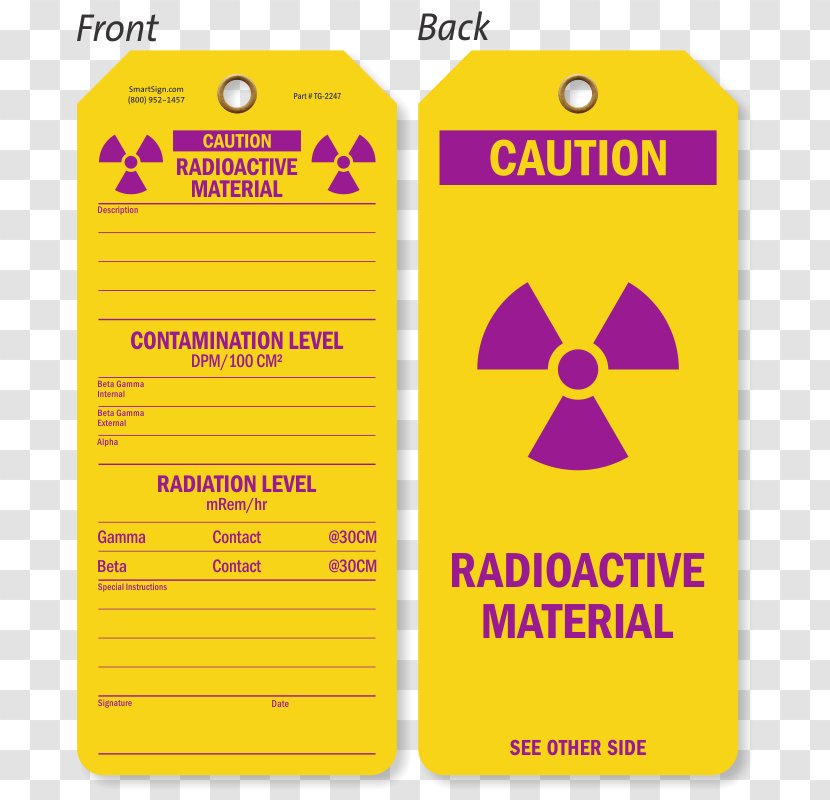 Paper Label Radiation Material Science Radioactive Decay - Decal - Area Cordon Transparent PNG