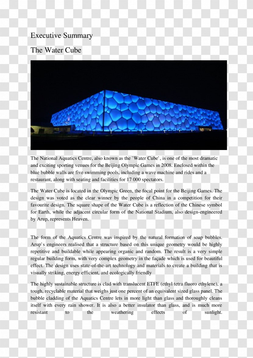 Beijing National Aquatics Center Angle - Text - Design Transparent PNG