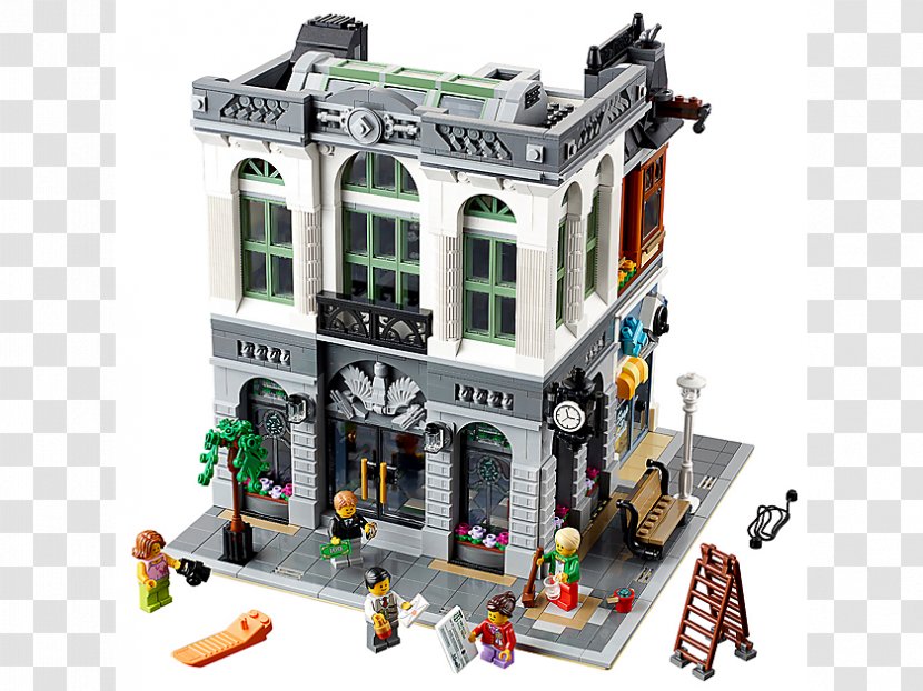 LEGO 10251 Creator Brick Bank Lego Minifigure Transparent PNG
