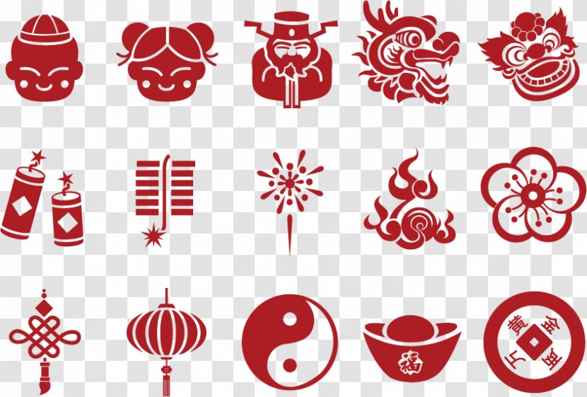 Chinese Dragon New Year Illustration - Traditional Elements Of Material Transparent PNG