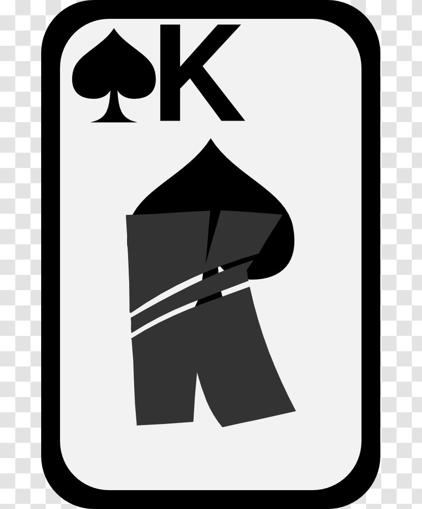 Hearts Queen Of Spades Ace King - Black Transparent PNG