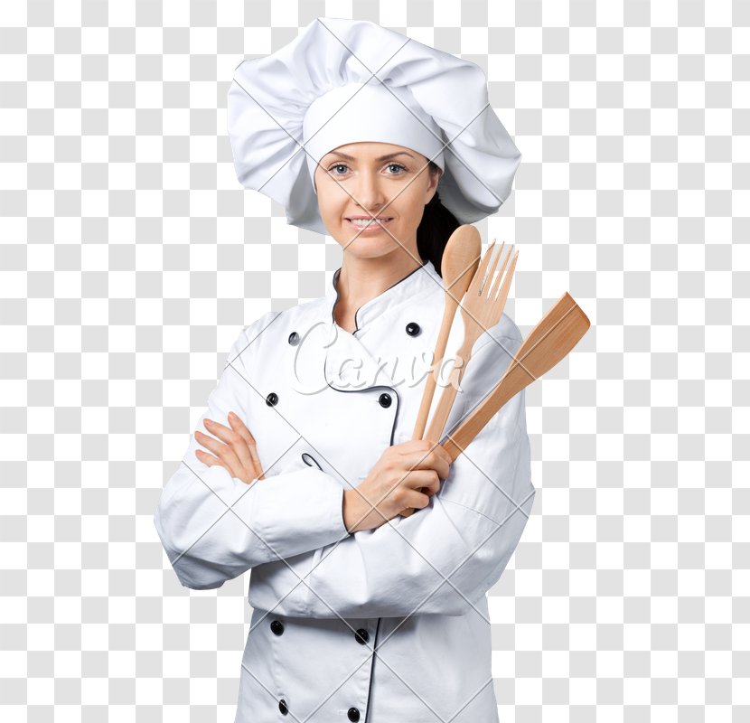 Chef's Uniform Buffet Pasta Cooking - Cook - Female Chef Transparent PNG