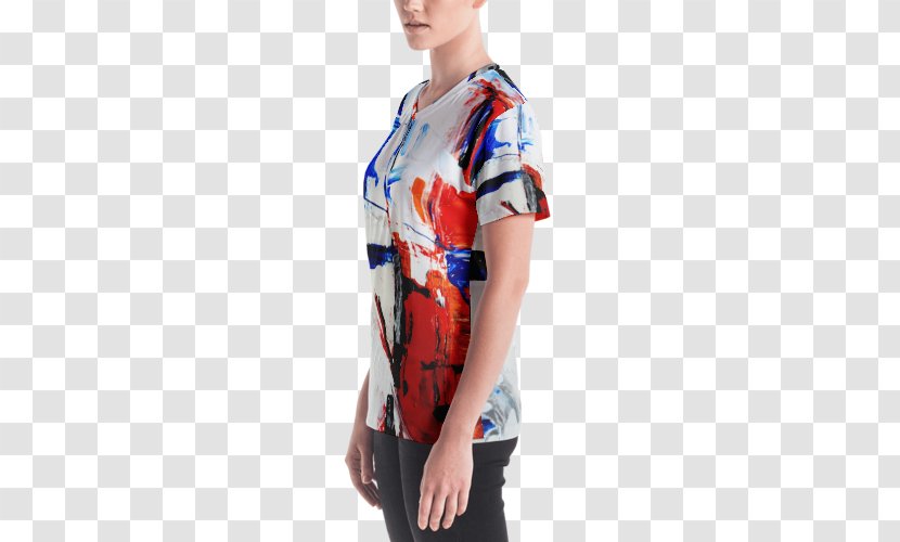 T-shirt Neckline Blouse Clothing Sweater - Watercolor - Abstract Modern Transparent PNG