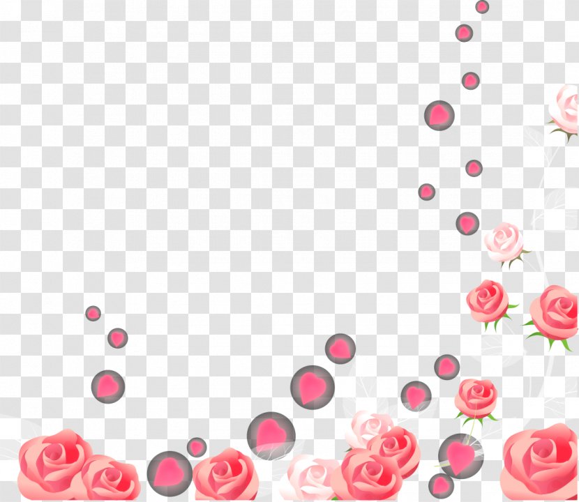 Download - Pink Flowers - Rose Red Ball Falling Transparent PNG
