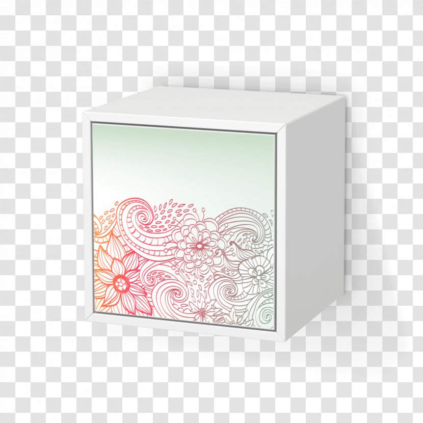 Rectangle Pink M - FLORAL DOODLE Transparent PNG