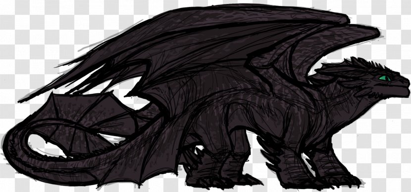 How To Train Your Dragon Drawing Toothless Character - Dreamworks - Bearded Transparent PNG