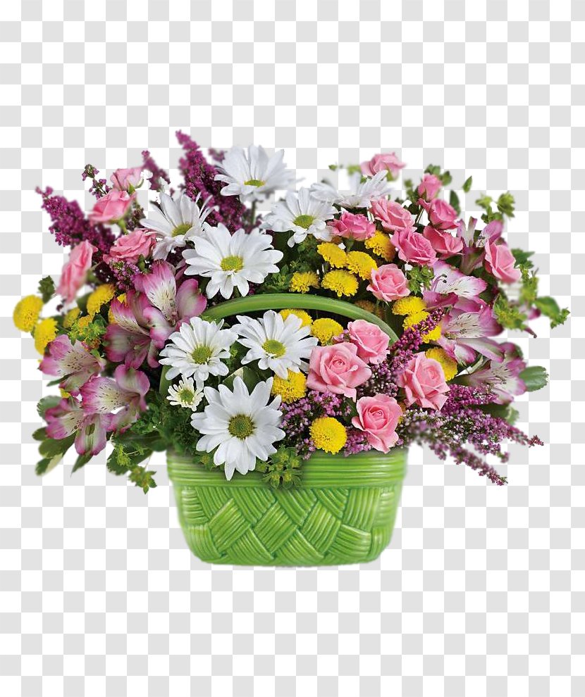 Flower Bouquet Basket Teleflora Cut Flowers - Easter Transparent PNG
