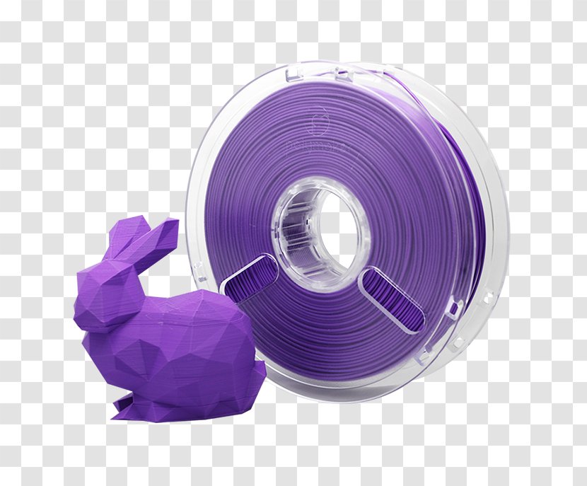 Polylactic Acid 3D Printing Filament Material - Magenta - Purple Transparent PNG
