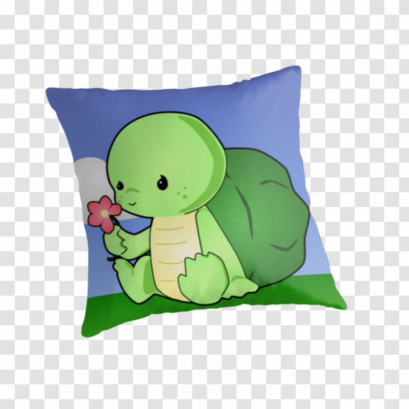Turtle Drawing Throw Pillows Vertebrate - Pillow Transparent PNG