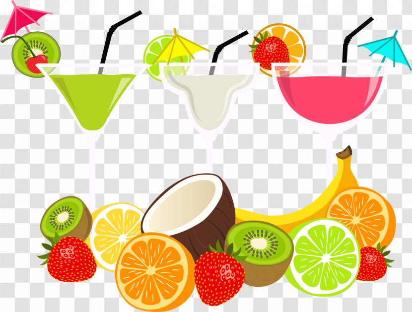 Cocktail Garnish Juice Fruit Orange Drink - And Vector Material Transparent PNG