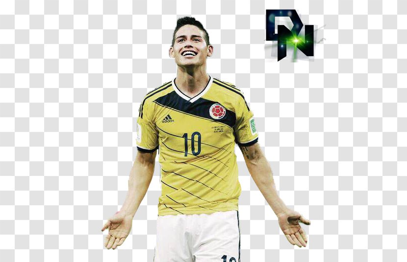 James Rodríguez 2014 FIFA World Cup Jersey T-shirt Brazil - Pronto - Rodriguez Transparent PNG