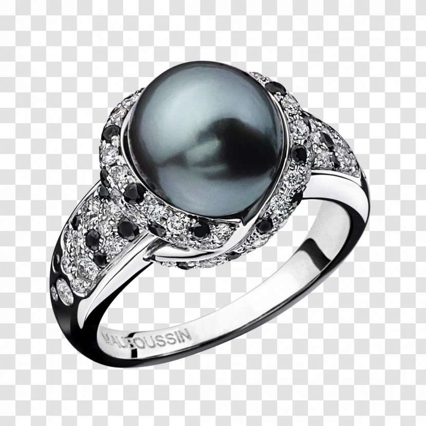 Engagement Ring Tahitian Pearl Mauboussin - Gemstone Transparent PNG