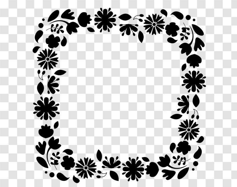Black & White - Picture Frames - M Pattern Clip Art Design Transparent PNG