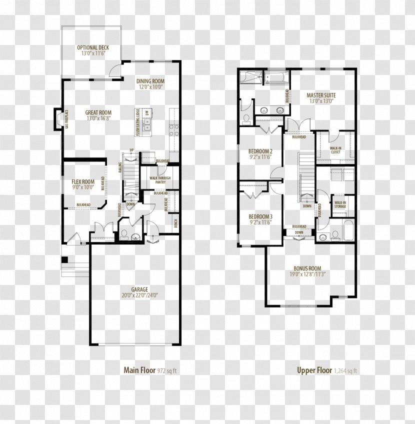 Floor Plan House - Duplex - Design Transparent PNG