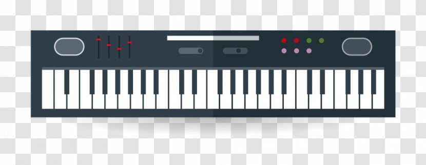 Digital Piano Electric Musical Instrument - Heart - Vector,Hand-painted Cartoon,Musical Instruments,Keyboard Transparent PNG