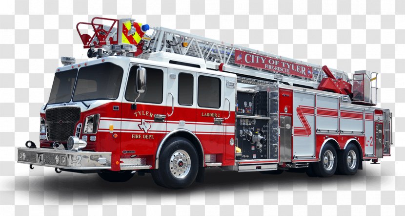 United States Fire Engine Department Station Truck - Firefighter - Ladders Transparent PNG