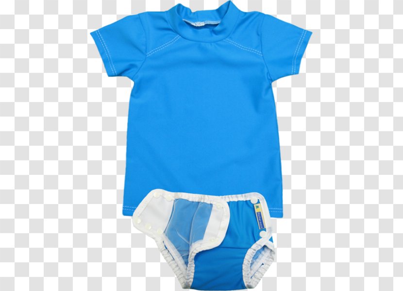 Baby & Toddler One-Pieces Swim Diaper T-shirt Swimming Pool - Blue Sun Cream Transparent PNG