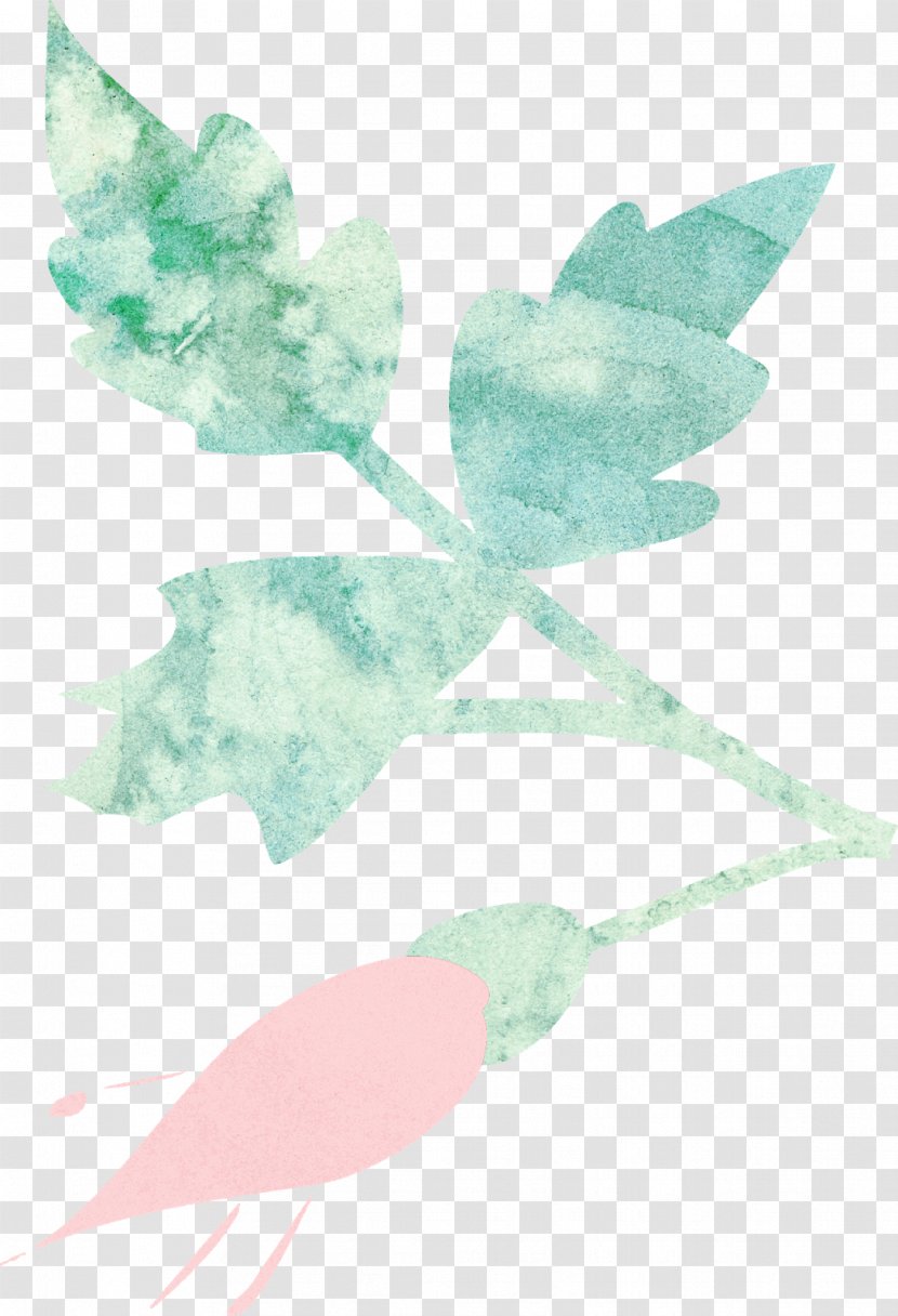 Butterfly Turquoise Teal Pollinator Petal - Watercolour Floral Transparent PNG