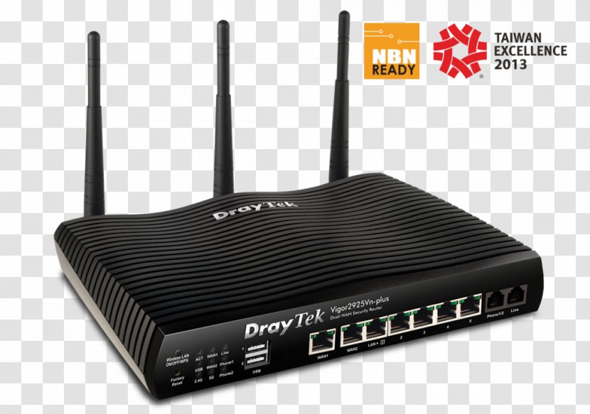 DrayTek Wide Area Network Wireless Router Gigabit Ethernet - Draytek Transparent PNG