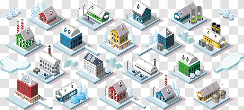 Building Isometric Projection Graphics In Video Games And Pixel Art Illustration - Vector Floating Town Transparent PNG