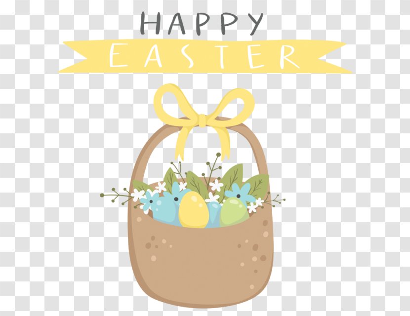 Easter Bunny Egg Basket Transparent PNG