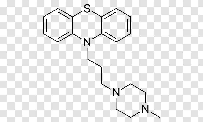 Chemical Formula Trifluoperazine Molecule Molecular Skeletal - Anthraquinone - Typical Antipsychotic Transparent PNG