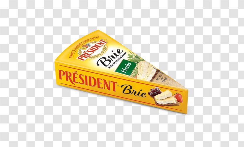 Processed Cheese Wrap Brie Président - Herb Transparent PNG