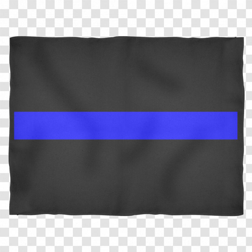 Thin Blue Line Blanket Police Law Enforcement Textile - Cobalt Transparent PNG