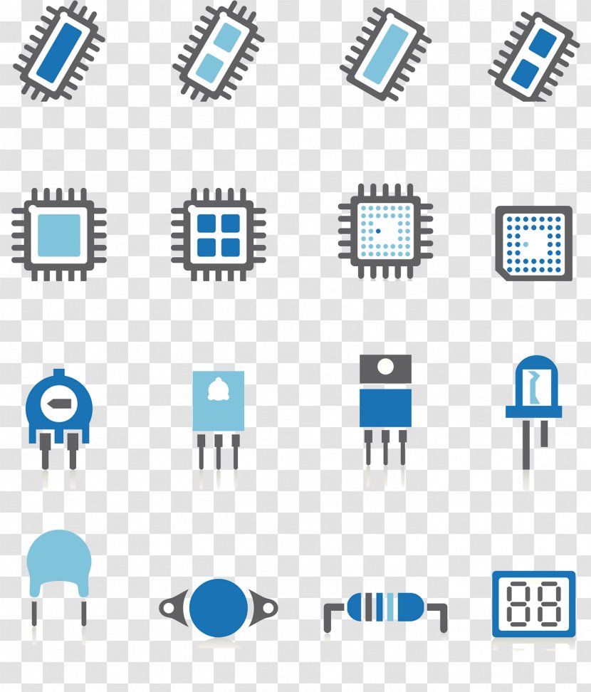 Electronic Component Integrated Circuit Transistor Icon - Product - Components Transparent PNG