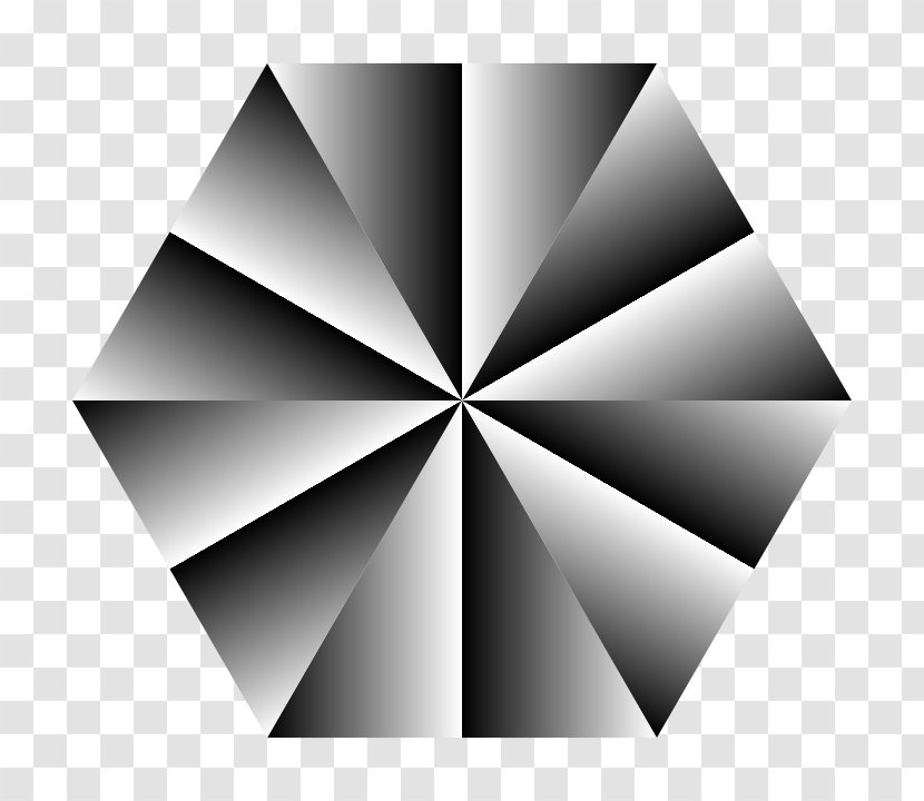 Hexagonal Tiling Tessellation Grayscale Angle Transparent PNG