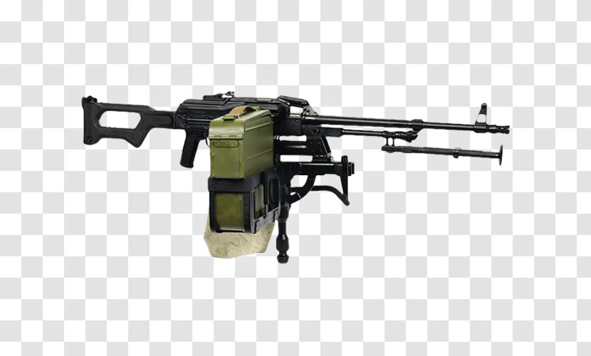 PK Machine Gun Weapon Firearm 7.62 Mm Caliber - Silhouette Transparent PNG