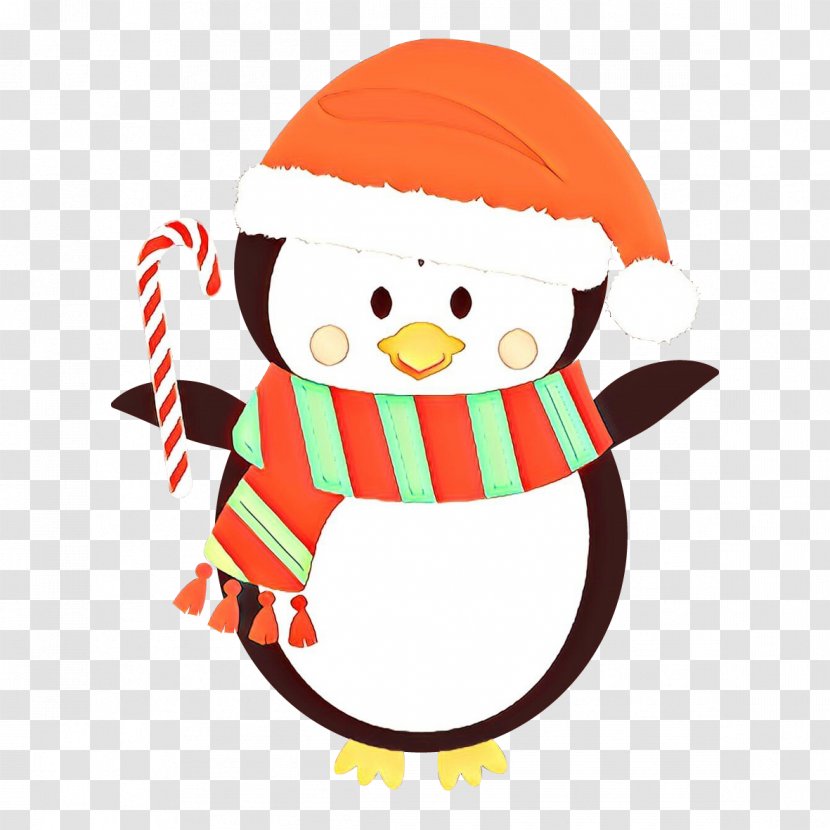 Penguin Santa Claus Clip Art Christmas Day - Fictional Character - Cartoon Transparent PNG
