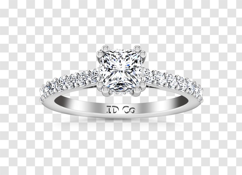 Diamond Cut Engagement Ring Princess - Gemstone Transparent PNG