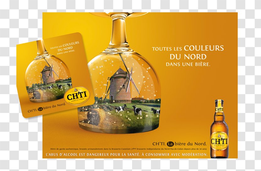 Beer Brasserie Castelain Ch'ti Blonde 24 And Carolus Ambrio - Advertising Transparent PNG
