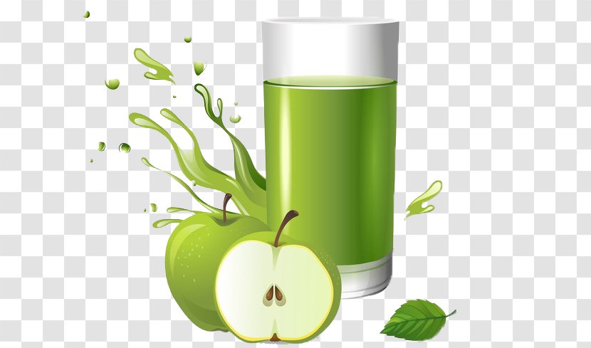 Orange Juice Apple Illustration - Royaltyfree - A Cup Of Transparent PNG