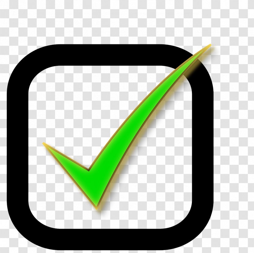 Checkbox Check Mark Checklist Clip Art - Triangle - Green Tick Transparent PNG