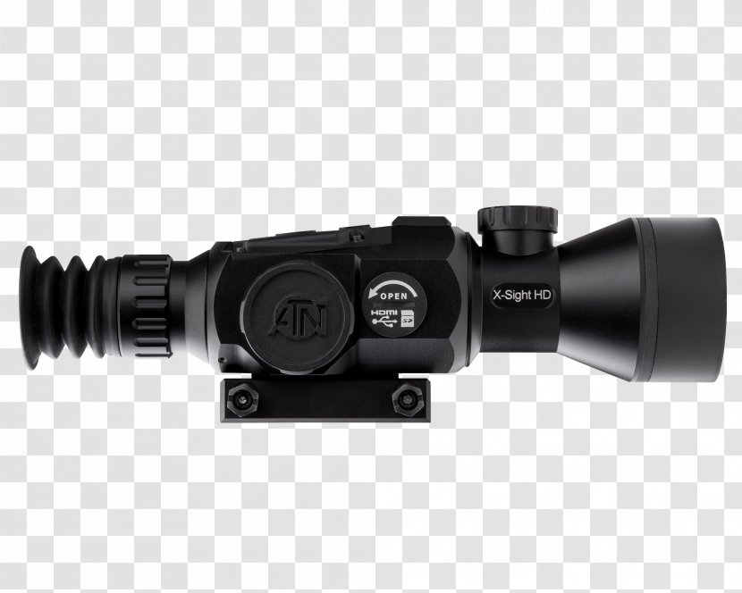 Telescopic Sight American Technologies Network Corporation High-definition Television Night Vision Thermal Weapon - Flower - Binoculars Transparent PNG