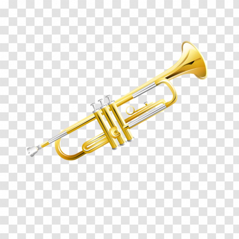 Piccolo Trumpet Musical Instrument - Silhouette - Brass Transparent PNG