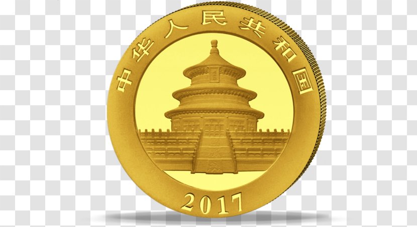 Giant Panda Chinese Silver Gold Bullion Coin - Yuan - 100 Transparent PNG